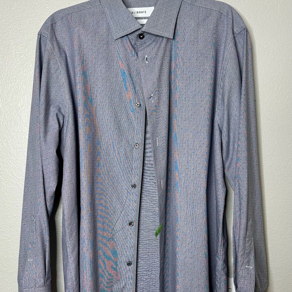 Nordstrom Men's Subtle Patterned Gray Dress Shirt